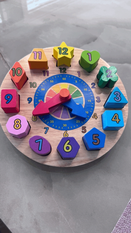 Holzuhr zum üben für Kinder